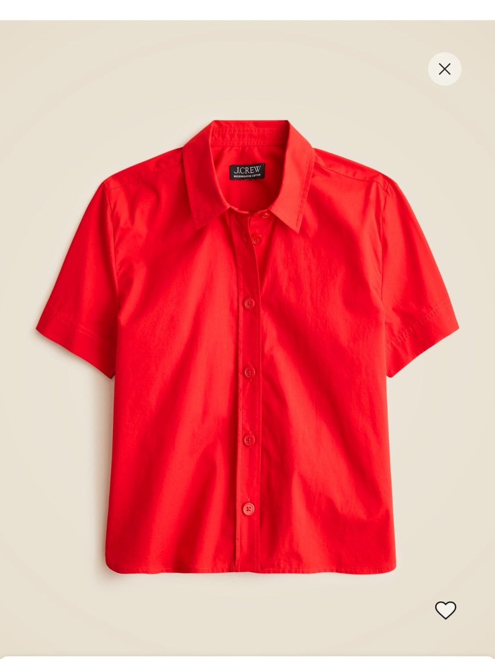 J. Crew Red Button-Up Shirt. EUC